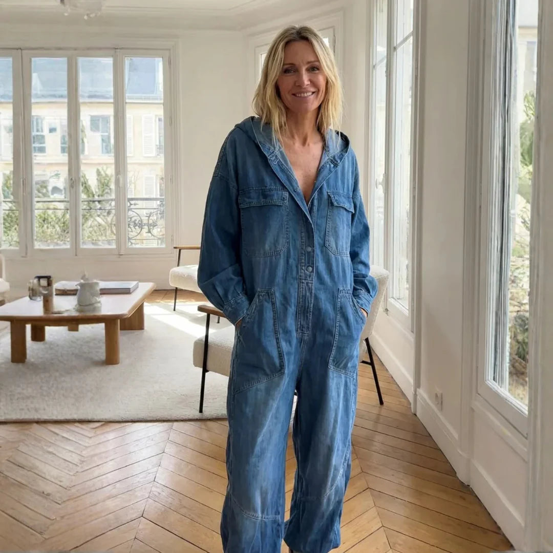 Combinaison à manches longues avec capuche