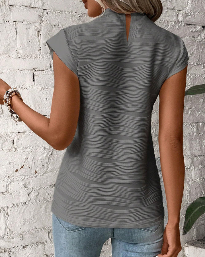 Eva™ | Élégante Blouse à Col Montant