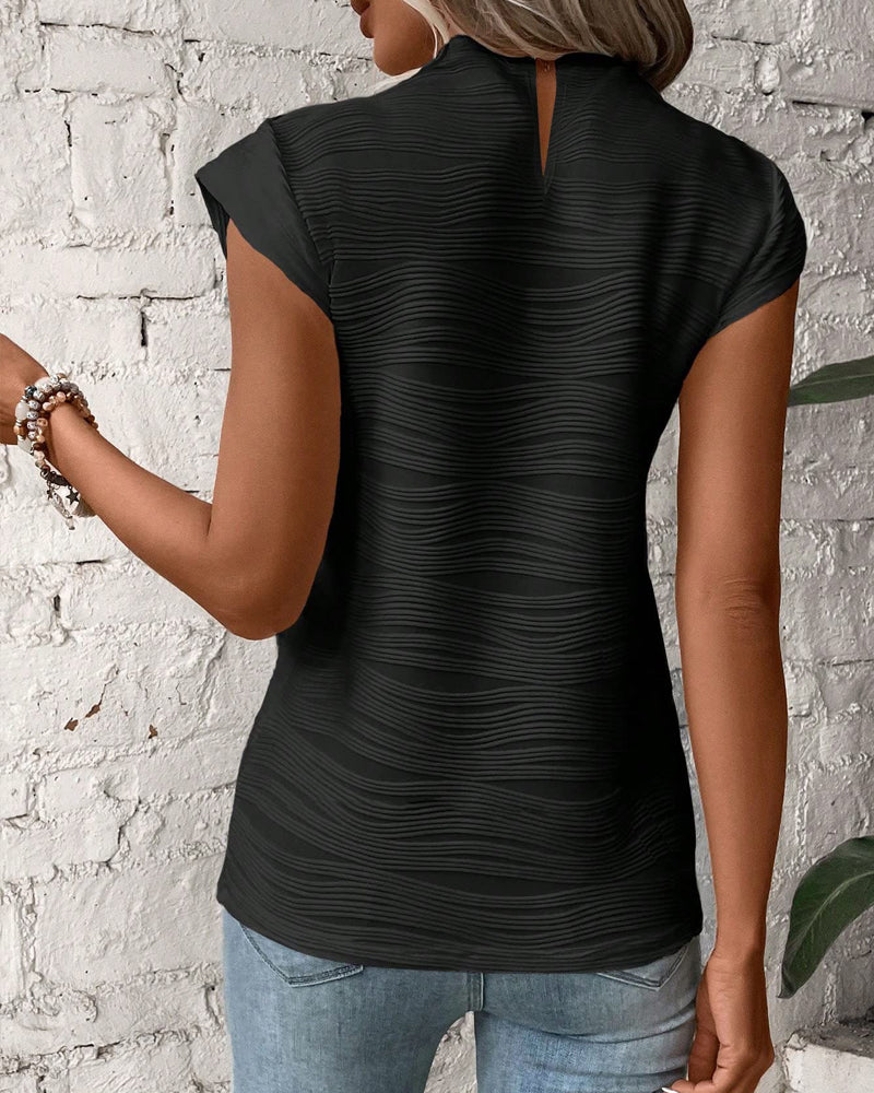 Eva™ | Élégante Blouse à Col Montant